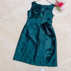 【LaDefenceラ デファンス】パーティドレスワンピースドレスDグリーン9号