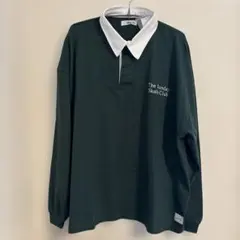 WEGO メンズ　長袖BIGラガーシャツ　ダークグリーン　M