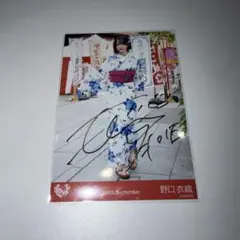 イコラブ 内緒バナシ 野口衣織 直筆 生写真 ヒキ