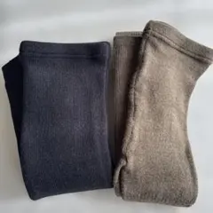 【ユニクロ】ヒートテックニットレギンス（ブラック・ブラウン）２足セット新品未使用