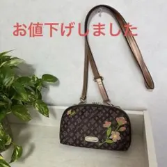 クリスチャンオリビエ撥水ジャガードフラワー刺繍ウォレットポシェット