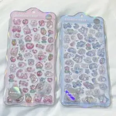 ボンボンドロップシール ぷっくりシール クーリア うさぎ 正規品 オーロラ