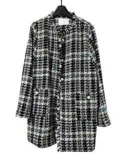 index ノーカラーツイードジャケット