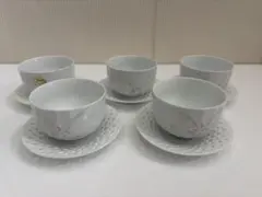 有田焼　湯飲み 5個セット 花柄