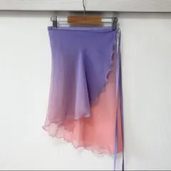 未使用】チャコットNela ライン グラデーション巻きスカート 150サイズ