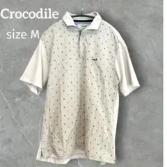 Crocodile クロコダイル ポロシャツ M 半袖シャツ グレー チェック