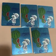 ナツコミ ワンピース ルフィ スイカ カード 5枚セット - メルカリ