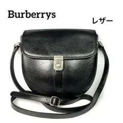 Burberrys バーバリー　レザー ショルダーバッグ　ブラック