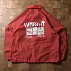 80s90s USA製　Cardinal　US企業ロゴ　コーチジャケット　レッド