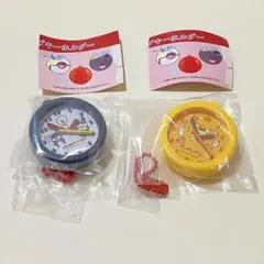サンリオキャラクターズレトロ壁掛け時計風クリップキーホルダー 2つセット