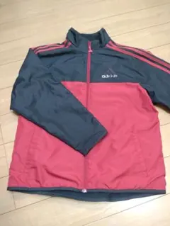 ＊adidas 赤黒 裏起毛ウインドブレーカー＊140cm