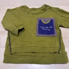 オリーブグリーン ポケット付き トレーナー