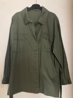 グローバルワーク ミリタリージャケット 綿100% カーキ オリーブ