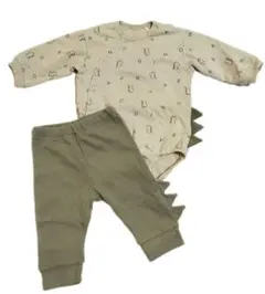 恐竜 ロンパース&パンツセット 60cm-70cm