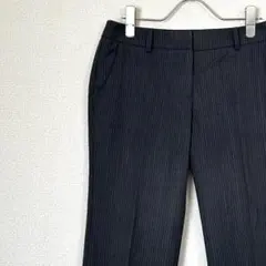 THE SUIT COMPANY スラックス ストライプ ポケット付き ウール混