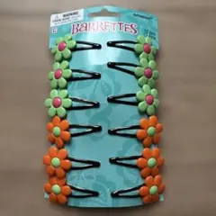 花柄バレッタ ヘアクリップ12個セット