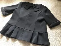 【美品】TOCCA(トッカ) バックリボンペプラムポンチ素材ブラウス　サイズ0