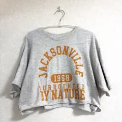 PAGEBOY 半袖Tシャツ ロゴプリント グレーのサムネイル