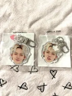 TREASURE ヒョンソク顔アクキー　喜・怒　2個セット