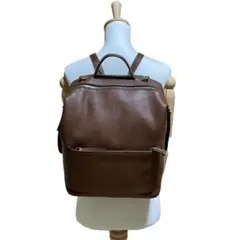 良品 FURLA バックパック レザー ブラウン ダフネ シボ革