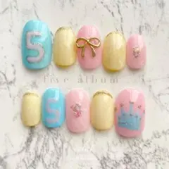 推し活 ライブ カラフル パステル 現品 サイズオーダー ネイルチップ