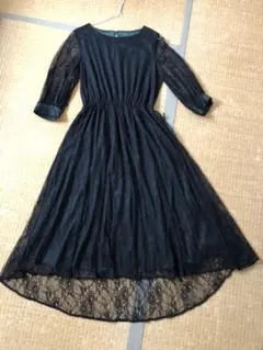 ★GIRL 総レース仕上げロング丈ワンピース・ドレス★クリーニング済み★Lサイズ