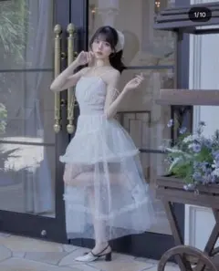 Mmeeme Romantic gathered ribbon onepiece - メルカリ