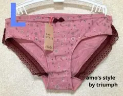 トリンプ　アモスタイル　ショーツ　ピンク　ペイズリー柄　Lサイズ（SH578L)