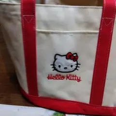 Hello Kitty トートバッグ アイボリー/レッド