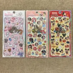 プチドロップステッカー ディズニー マリー ミッキー プリンセス 3種セット