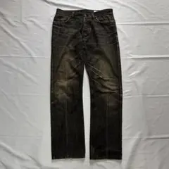 YSL rive gauche トムフォード期 ブラック ダメージ デニム 46のサムネイル
