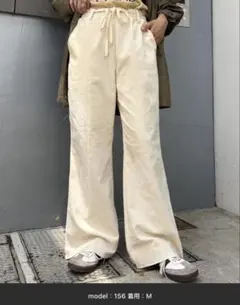 限定値下げ 新品未使用 チャオパニックティピー 紐ベルト付きベロアフレアパンツ