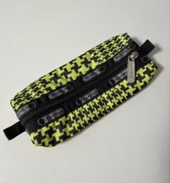 LeSportsac ポーチ ネオンイエロー ブラック 新品未使用