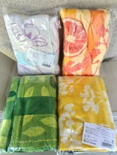 ロクシタン ノベルティ バスタオルLOOCCITANE 新品未開封 4枚セット