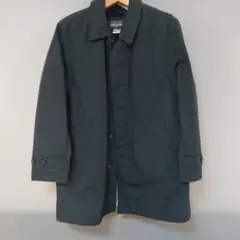 【Eddie Bauer】 Dネイビー ステンカラーコート L エディーバウアー