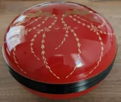 平安象彦　丸形菓子器　鶴　漆器　日本伝統工芸品　京漆