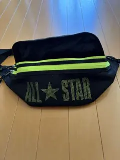 コンバース　ALL STAR ボディバッグ 黒/黄緑のサムネイル