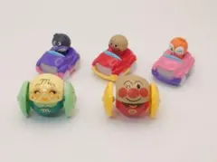 カプセルトイ　アンパンマン ミニカー フィギュア 5個セット まとめ売り