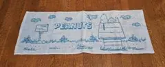 スヌーピー ブルー タオル　PEANUTS　ジャガードスポーツタオル