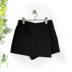 ZARA ザラ アシンメトリー キュロットスカート ショートパンツ 黒 S