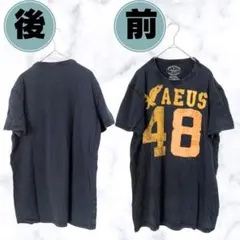 Tシャツ アメカジ 綿 アメリカンイーグル M ネイビー 48 古着風 メンズのサムネイル
