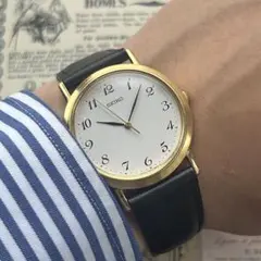 SEIKO tank 7N01 ラウンド ブレゲ数字 リーフ針 稼働品のサムネイル