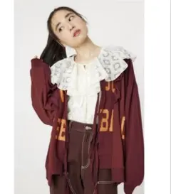 RODEO CROWNS フリル付きダウンカーディガン