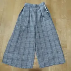 チェック ワイドパンツ キュロットスカート4L・【大きいサイズ】 新品未使用