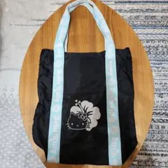 ハローキティ トートバッグ 黒ナイロン素材