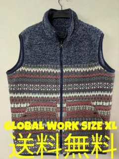 GLOBAL WORK グローバルワーク リバーシブルシェルパベストXLのサムネイル