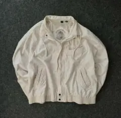 90s スイングトップ　ジップアップ　短丈　ブルゾン　オフホワイト　XL