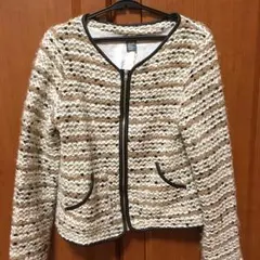 ツィードジャケット ノーカラージャケット
