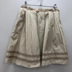ランバン オン ブルー プリーツ スカート ベージュ 36 きれいめ 春夏
