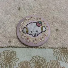 刺繍缶バッジ ピンク こぎみゅん サンリオキャラクターズ刺繍缶バッジ4